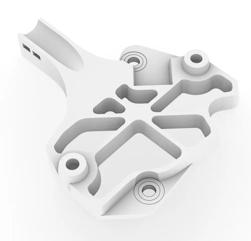 EBB36/SHT36 HGX Lite front mount plate with short cable strain relief   