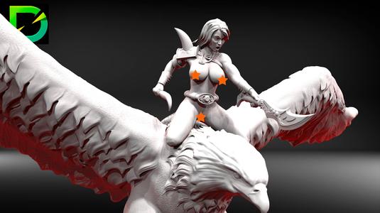 The Queen and the Eagle - - Warrior & Nude Version 54MM