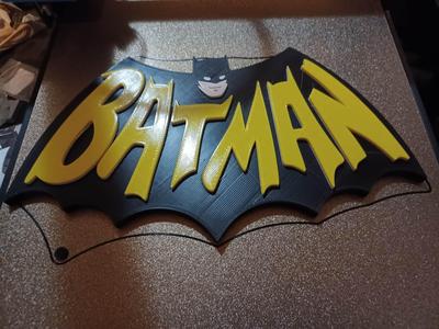 Batman Font Logo with Keyhole for Walls