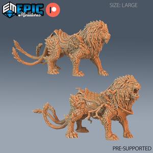 Thunder Lion Mount Set / Utopian Predator / Legendary Lightning Beast / Wild Southern Animal / African Encounter