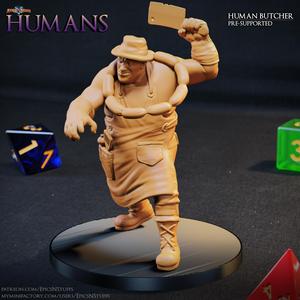 Human Butcher 1A Miniature - Pre-Supported