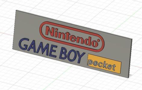 Collector Stand for Classic Nintendo Gameboy, Gameboy Pocket Sign
