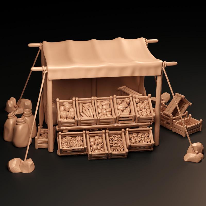 The Market Square: Greengrocer Stall