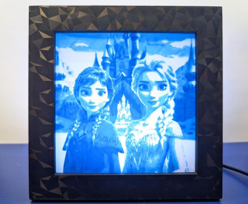 Lithophane - Frozen - Elsa and Anna's Castle