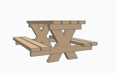 dollhouse picnic table