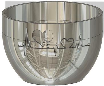 Heartbeat plant pot