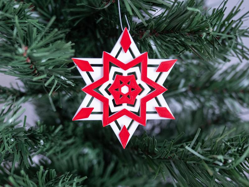 Snowflake Christmas Ornament - Design 2