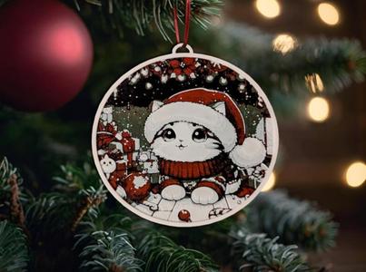 Christmas Cat Ornament