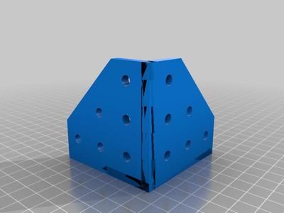 Corner brace 3 sides 2020 extrusion