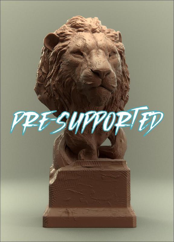 Savanna Bust Lion presupported