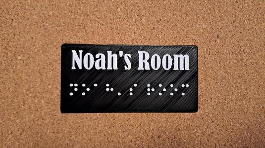 Braille Name - Noah's Room
