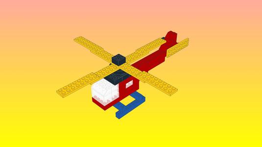 NotLego Lego Helicopter Model 2