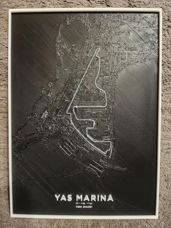 Yas Marina Circuit F1 - HueForge   