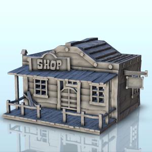 Western shop with canopy and sign (9) - Wild West USA America cow-boy