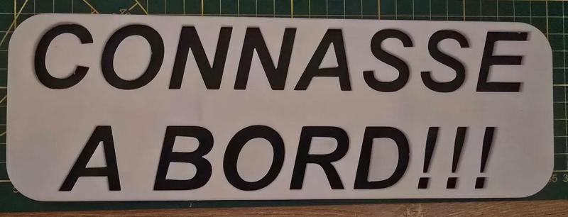 Plaque - Connasse A Bord   