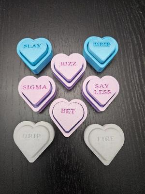 Conversation Heart Fidget Clicker   