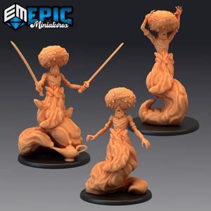 Janni Set / Air Elemental Genie / Oriental Magical Humanoid / Desert Dune Encounter