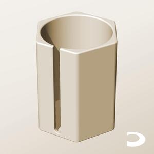 CH96-140-S Slotted Modular Stacking Storage Boxes Bins | Printable Objects - Infinite Containers | stl file for 3d printing