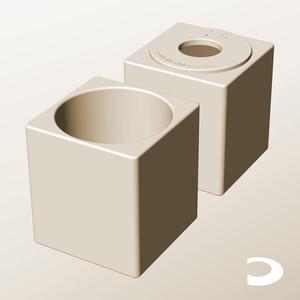 CS96-115-P Pierced Modular Stacking Storage Box Bin Container Planter Lamp Shade | Printable Objects - Infinite Containers | stl file for 3d printing