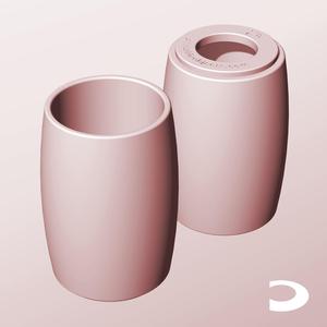 CR68-120-P Pierced Modular Stacking Storage Box Bin Container Planter Lamp Shade | Printable Objects - Infinite Containers | stl file for 3d printing