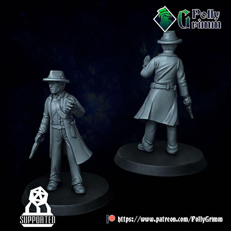 Horror from the deep. Lovecraft miniature.  Occult detective