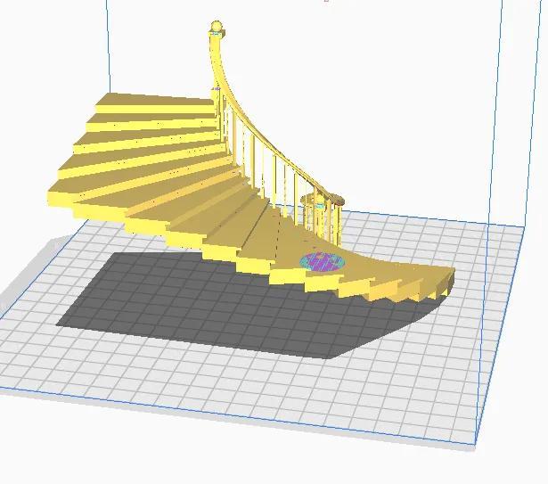 SCALA A CHIOCCIOLA PER DOLLHOUSE   