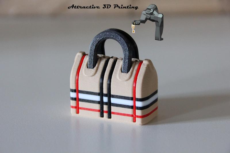 BURBERRY STYLE BAG & Keyring