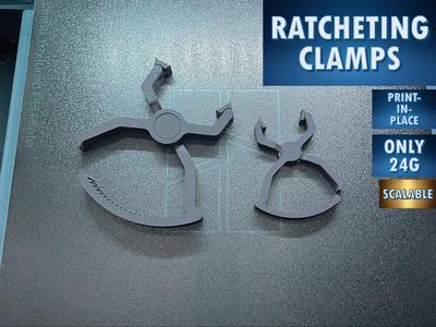 Ratcheting Clamps (Print-in-Place)