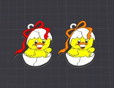 cute animal , chuckie the chicken keychain \ necklace charm (free for commercial use)