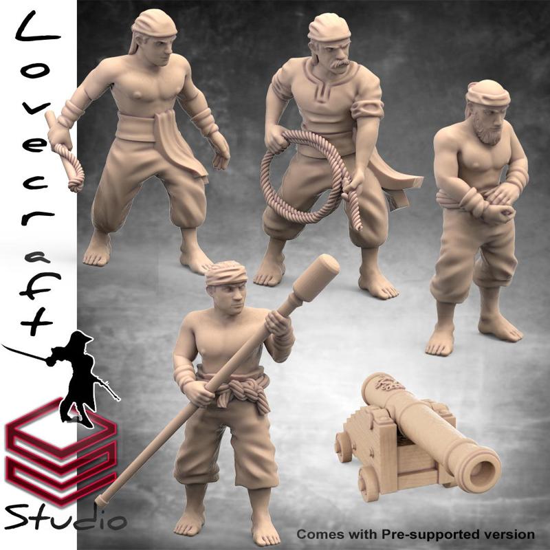 Naval Cannon Crew - Lovecraft Pirates Collection