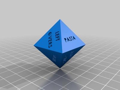 Eight-Sided Food Decision Die