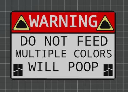 AMS Poop Warning Sign