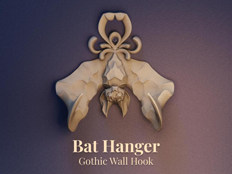 Bat Hanger - Gothic Wall Hook