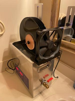 Vinyl Record Ultrasonic Cleaner Fan Mount