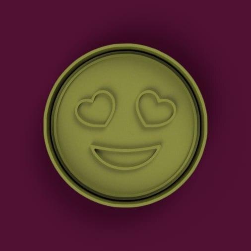 cutter + stamp of emoji in love / emoji in love cutter + stamp