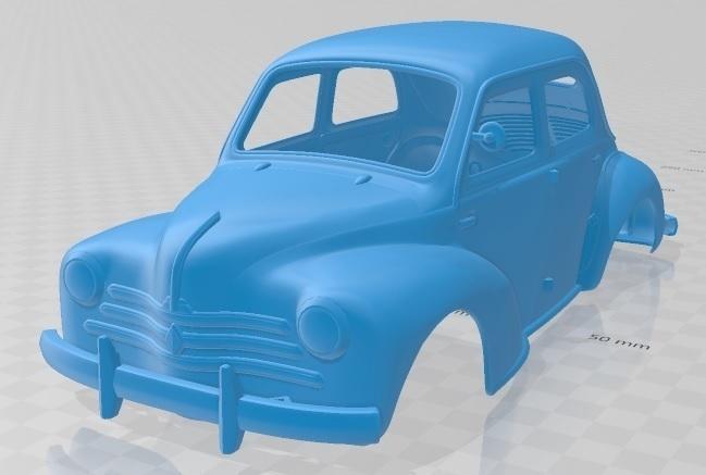 Renault 4CV 1955 Printable Body Car