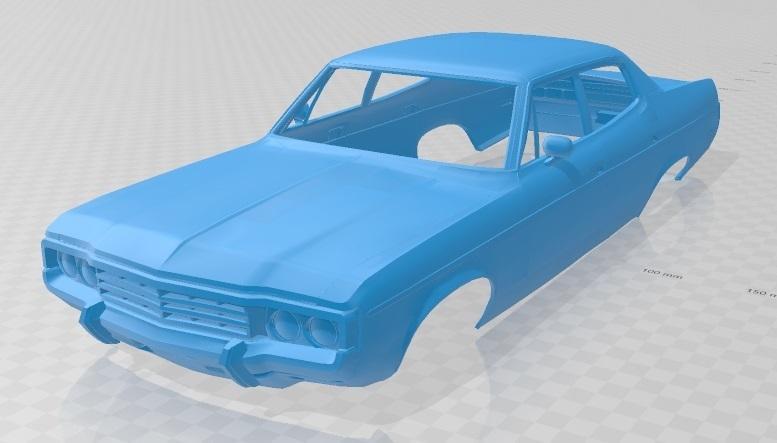 Notchback Sedan Printable Body Car