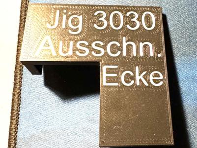 Jig 3030 Corner Cutout