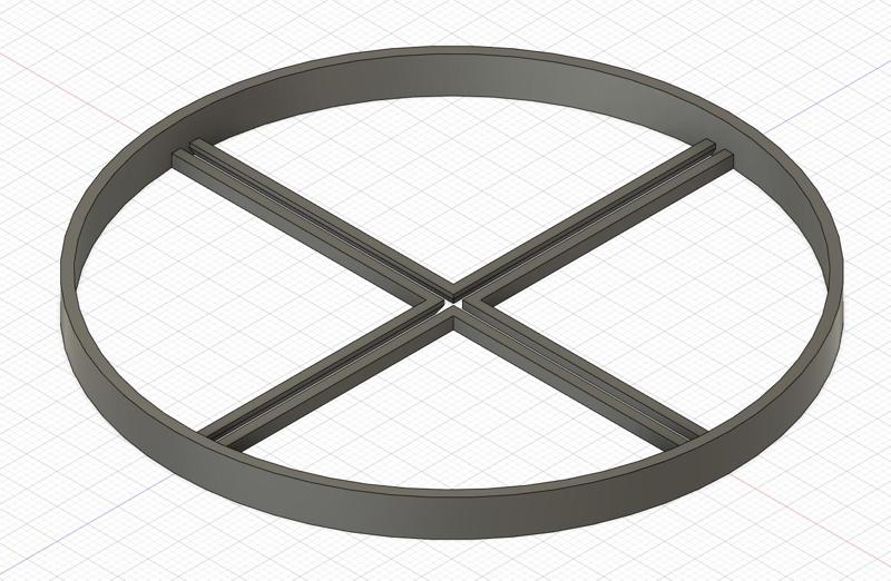 Petri dish stencil 1/4