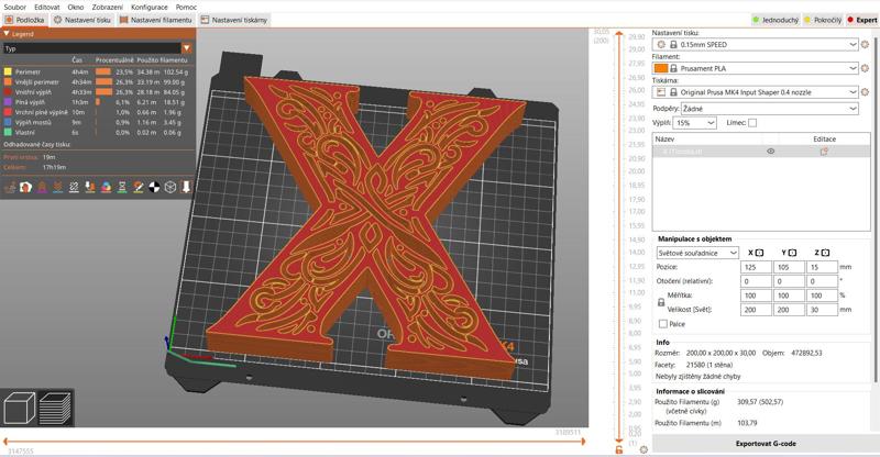 standing initial: letter X (version 4)