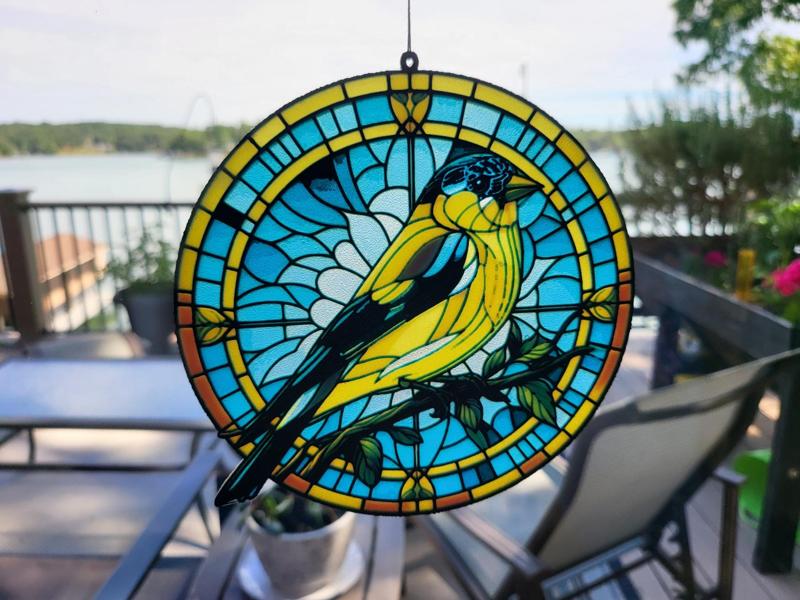 HueForge Stained Glass Goldfinch