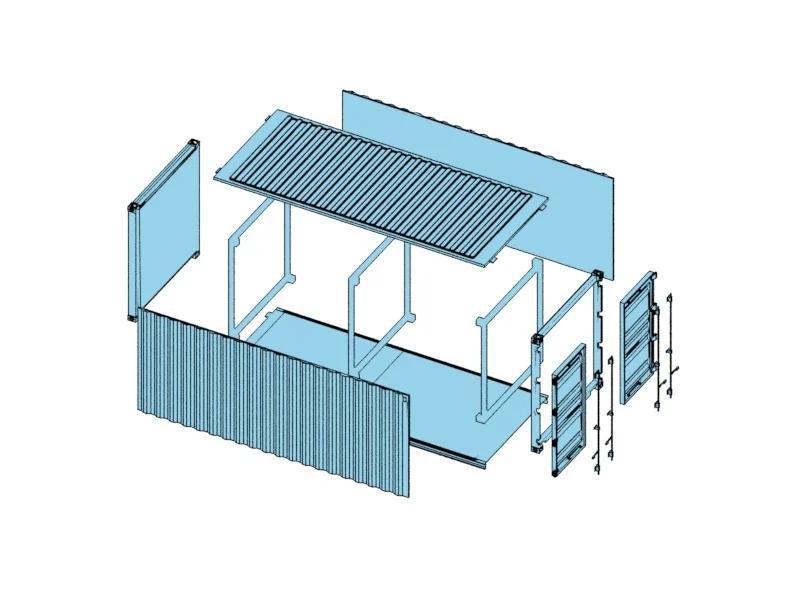 20ft Shipping Container 1/24 scale