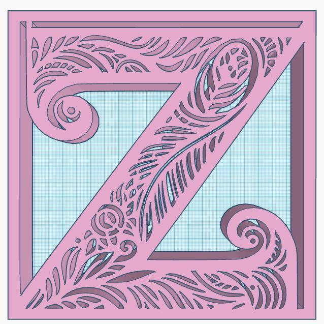 standing initial: letter Z (version 1)