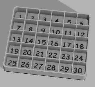 numbered sample tray
