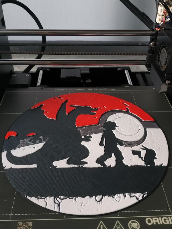 Pokebal - HueForge remix with round background.