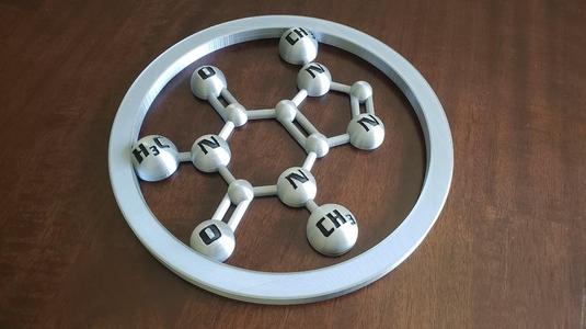 Decorative Caffeine Molecule