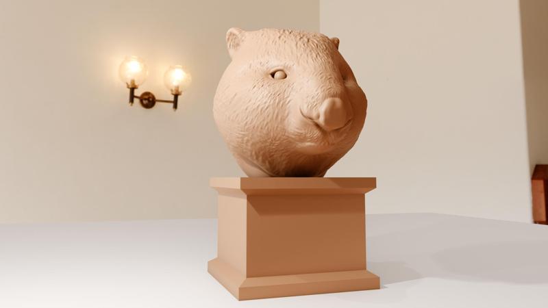 wombat bust stl