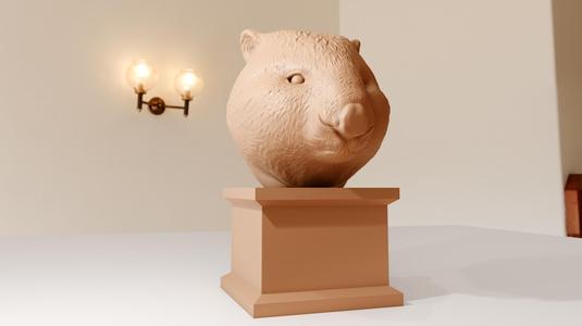 wombat bust stl