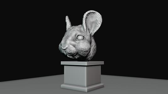 chinchilla head bust stl