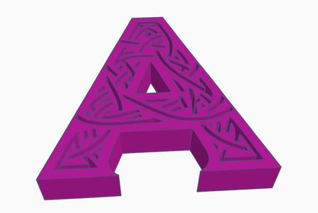 standing initial: letter A